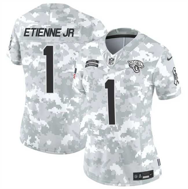 Womens Jacksonville Jaguars #1 Travis Etienne Jr. 2024 F.U.S.E Arctic Camo Salute To Service Limited Stitched Jersey Dzhi